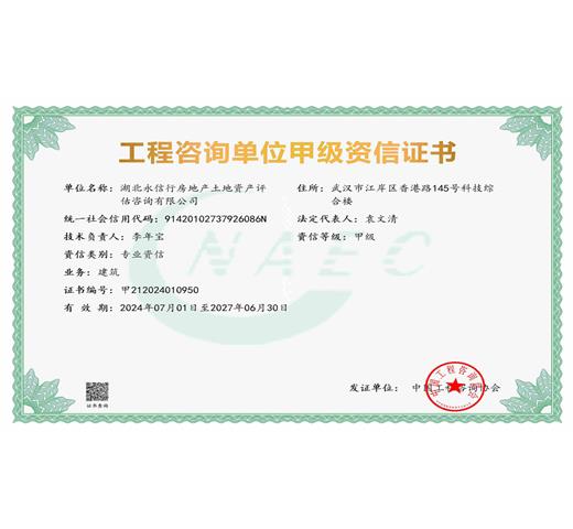 甲级工程咨询单位